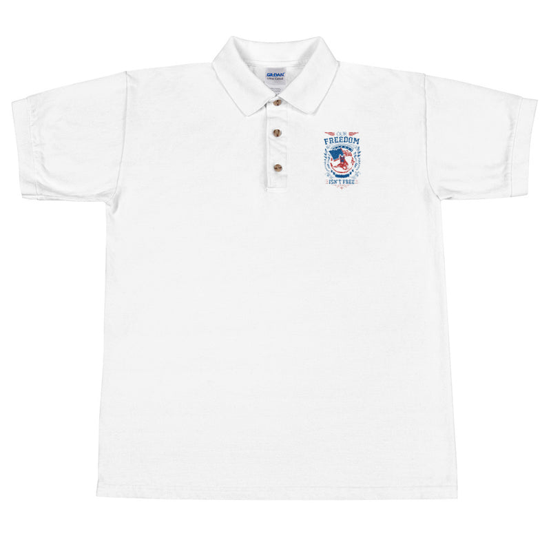 White Embroidered Polo Shirt