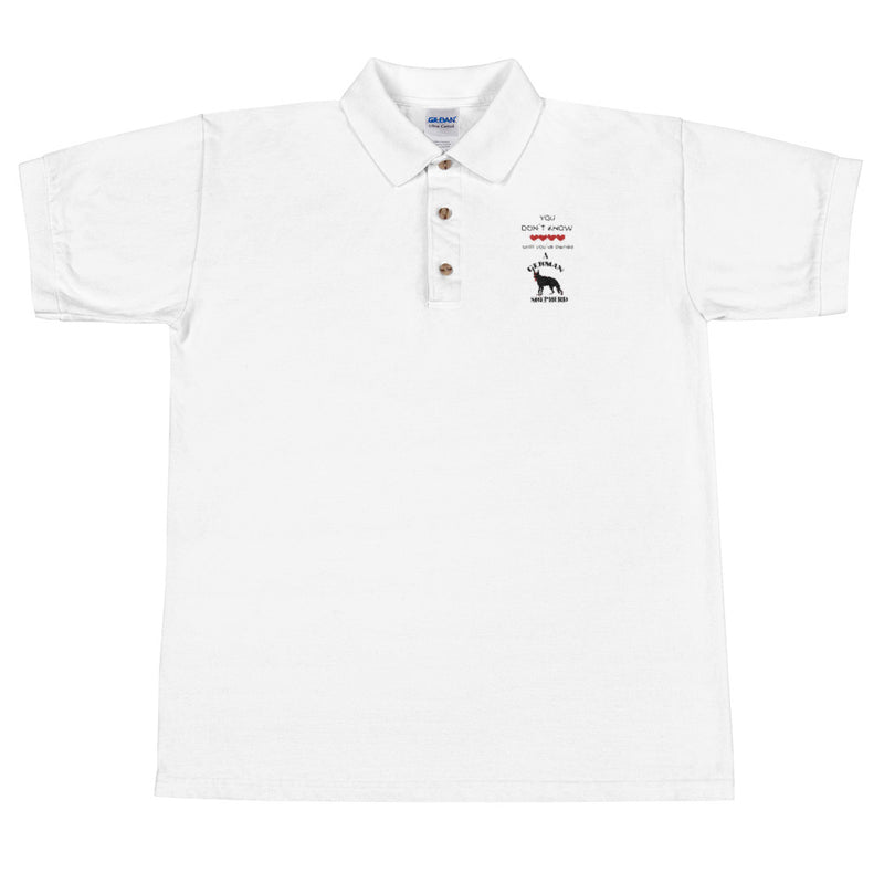 Love Embroidered Polo Shirt
