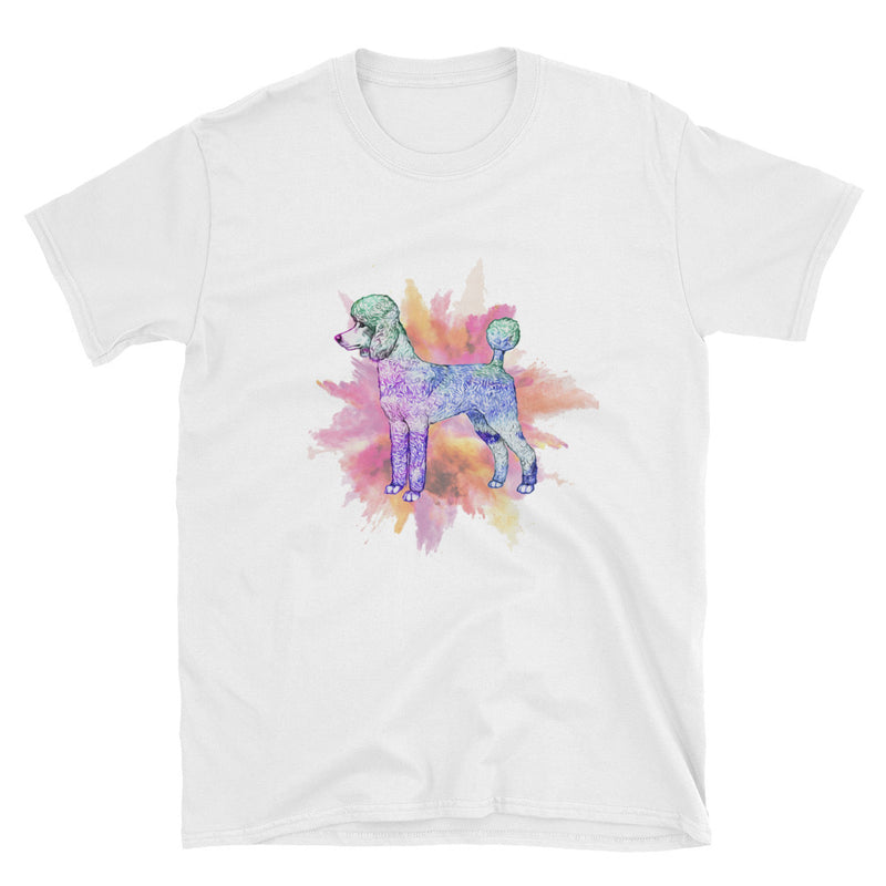 A Poodle takes a dull day and fills it with color Short-Sleeve Unisex T-Shirt