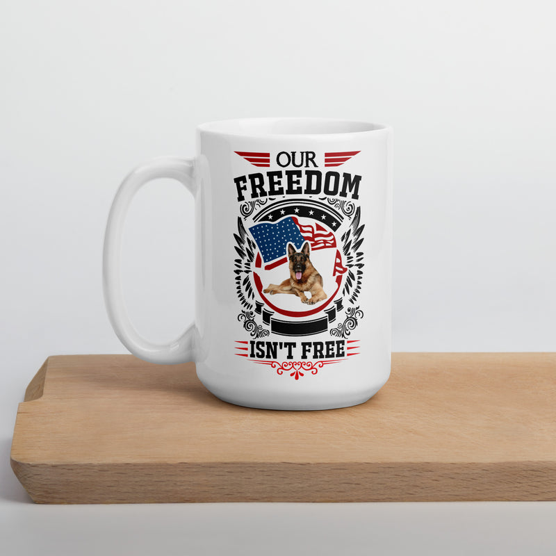 Freedom White glossy mug